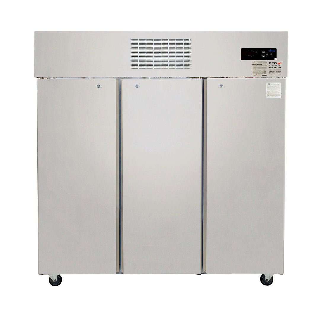 TROPICAL Thermaster 3 Door SS Fridge 1500L - SUC1500 - Whisk Hospitality - SUC1500