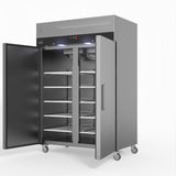 AG 1000 Litre Upright Double Stainless Steel Door Freezer GNX1000BT - Whisk Hospitality - GNX1000BT