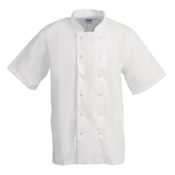 Whites Boston Short Sleeved White Jacket - Size L B250 - L - Whisk Hospitality - B250-L