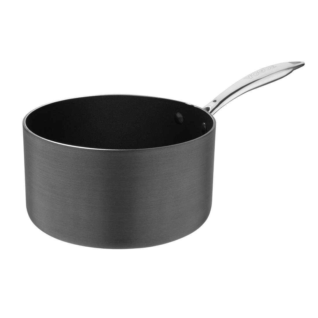 Vogue Annodised Aluminium Non Stick Sauce Pan 200mm CP763 - Whisk Hospitality - CP763
