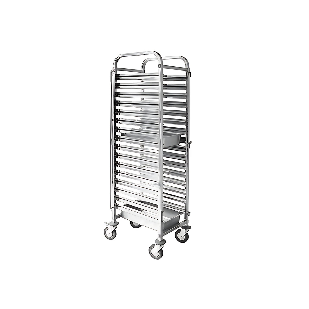 2 in 1 Baking Tray Trolley & GN Pan Trolley - 18 Tiers - 1/1 GN pan - 470mm*620mm*1800mm - Whisk Hospitality - 404091