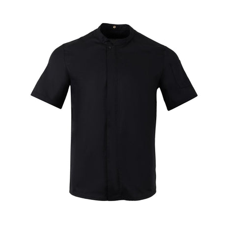 Southside Harlem Chefs Jacket Black Short Sleeve Mesh - Size XL BA115 - XL - Whisk Hospitality - BA115-XL
