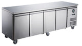 FED - X S/S Four Door Bench Fridge - XUB7C22S4V - Whisk Hospitality - XUB7C22S4V