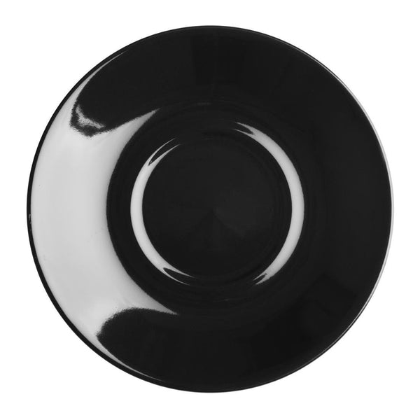 Olympia Cafe Saucer Black (Fits CU953 & CU954) - 158mm (Box 12) CU956 - Whisk Hospitality - CU956