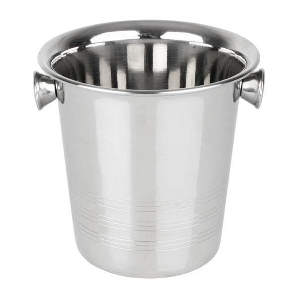 Olympia Ice Bucket with Handles & Etch Detail Stainless Steel - 1050ml HY121 - Whisk Hospitality - HY121