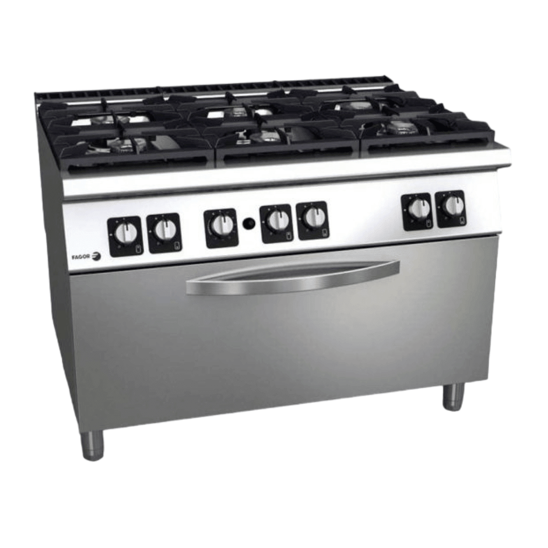 Fagor Kore 900 Series Gas 6 Burner with Gas Oven - C - G961OPH - Whisk Hospitality - C-G961OPH