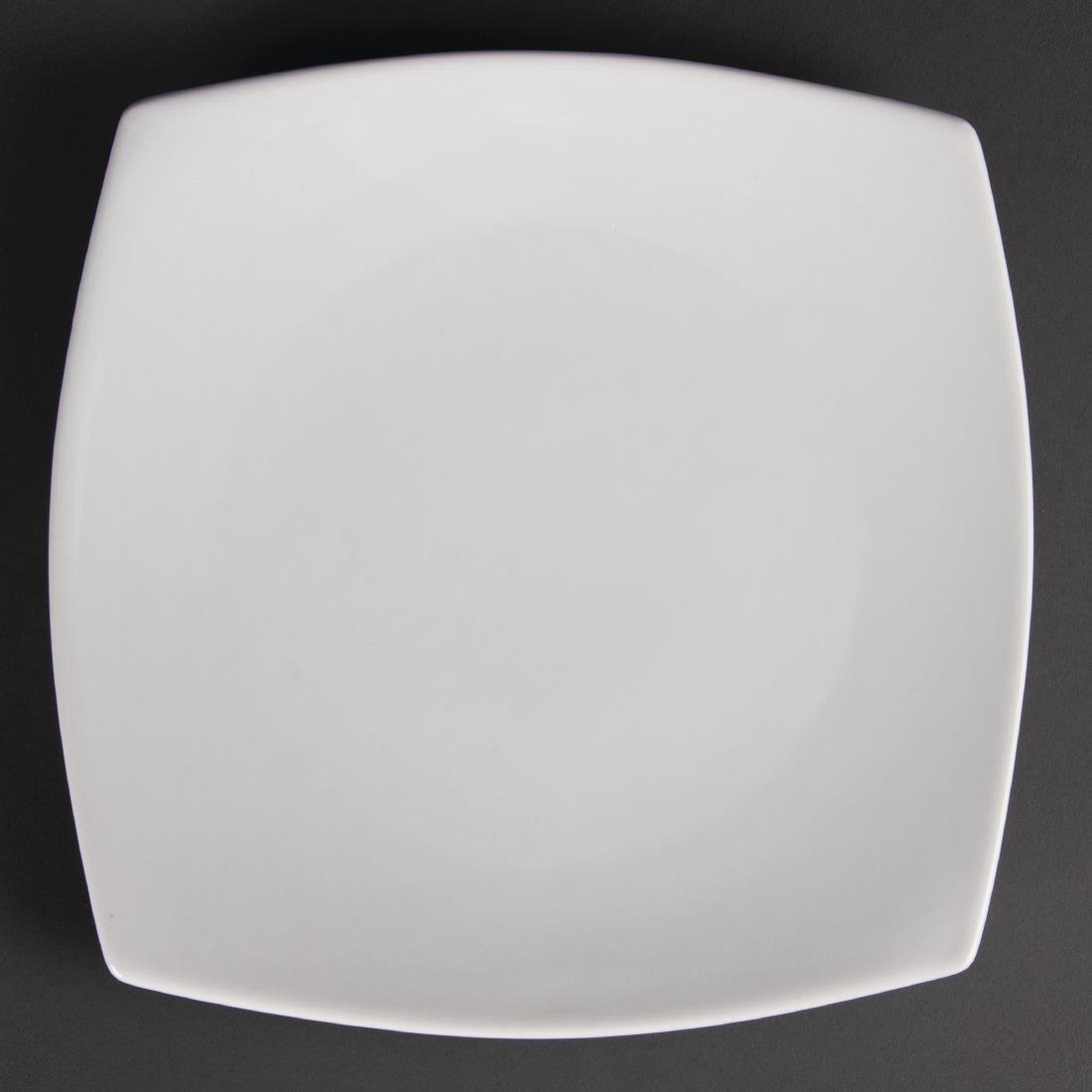 Olympia Whiteware Rounded Square Plate - 24cm 9 1/2" (Box 12) U170 - Whisk Hospitality - U170