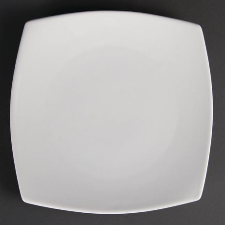 Olympia Whiteware Rounded Square Plate - 24cm 9 1/2" (Box 12) U170 - Whisk Hospitality - U170