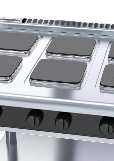Waldorf Bold Rnlb8600Se Ls 900Mm Electric Cooktop Sealed Hobs Low Back Version Leg Stand - Whisk Hospitality - RNLB8600SE-LS
