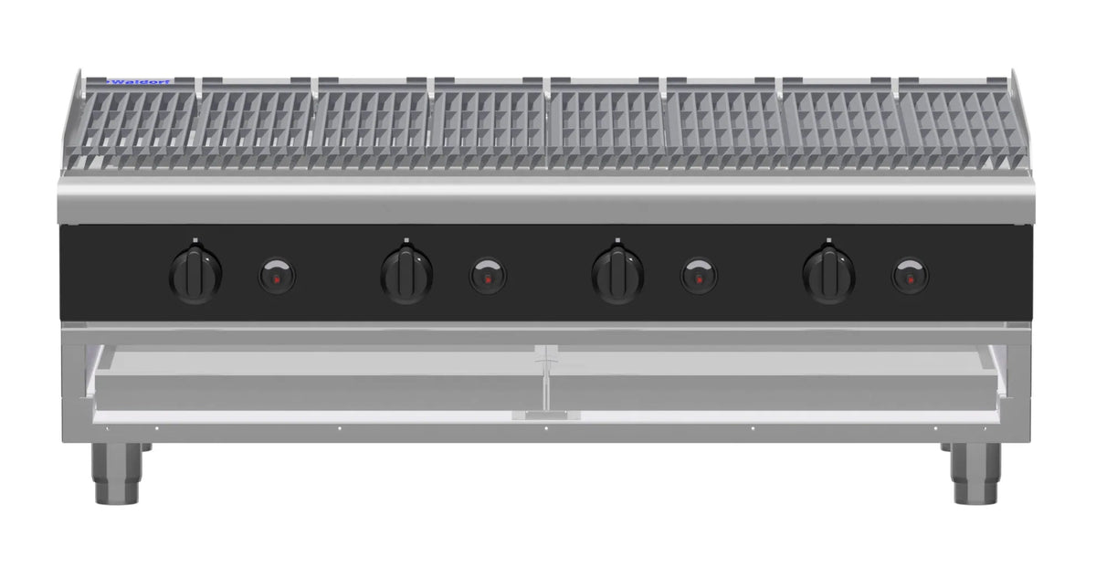 Waldorf Bold Chlb8120G B 1200Mm Gas Chargrill Low Back Version Bench Model - Whisk Hospitality - CHLB8120G-B