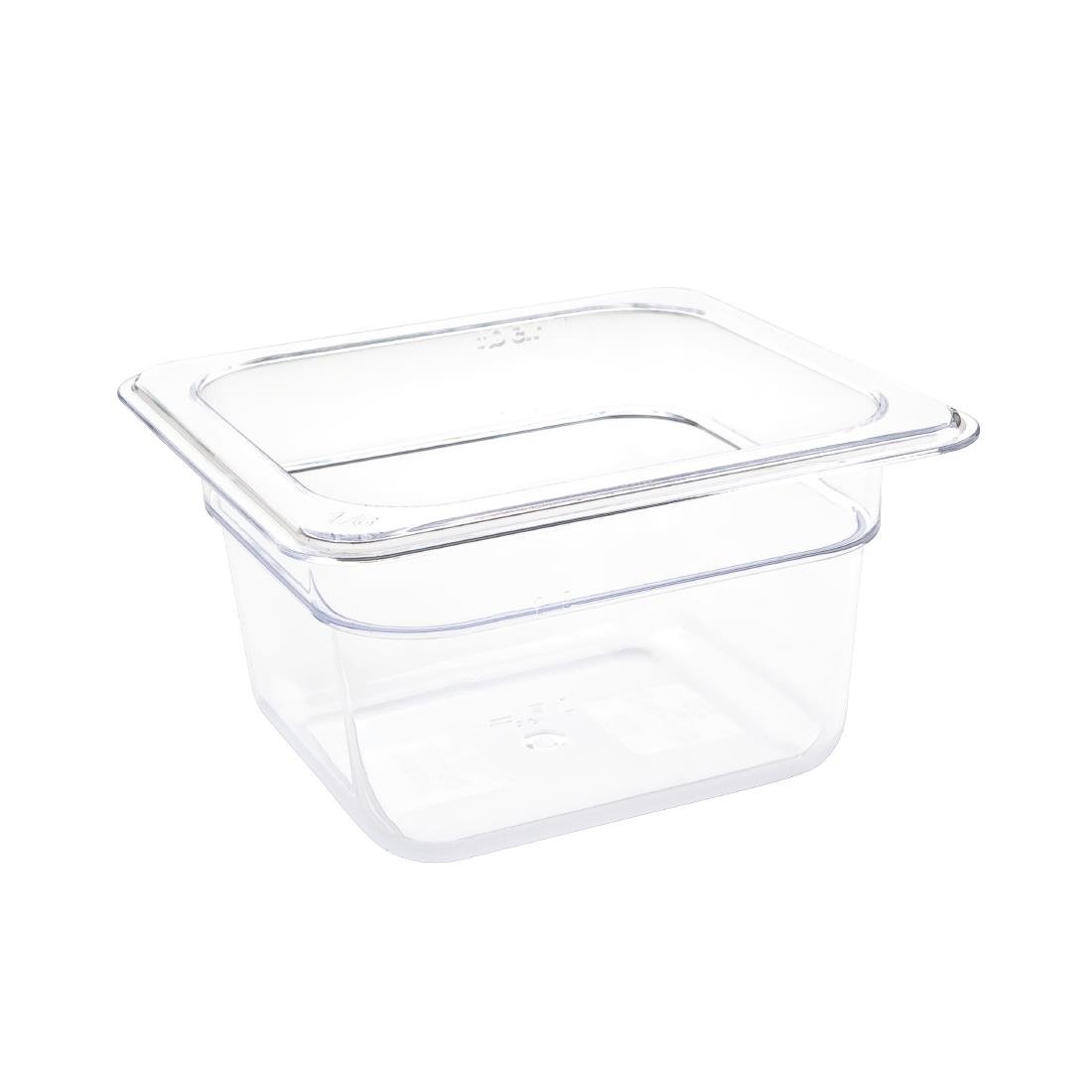 Vogue Clear Polycarbonate - GN 1/6 100mm U240 - Whisk Hospitality - U240