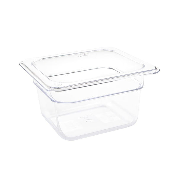 Vogue Clear Polycarbonate - GN 1/6 100mm U240 - Whisk Hospitality - U240