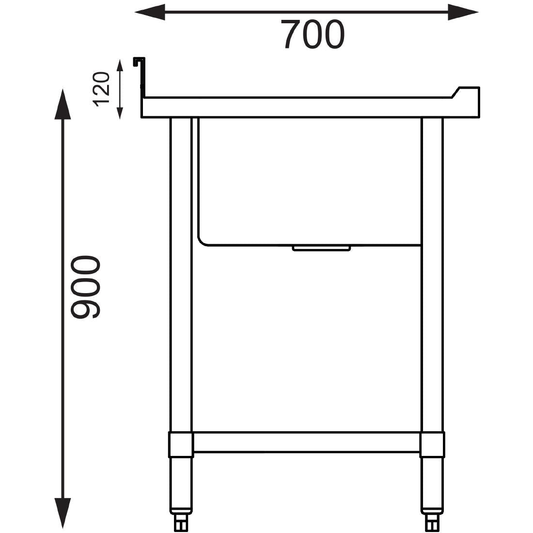 Vogue Double Bowl Sink L/H Drainer - 1500mm x 700mm (90mm Drain) HC917 - Whisk Hospitality - HC917