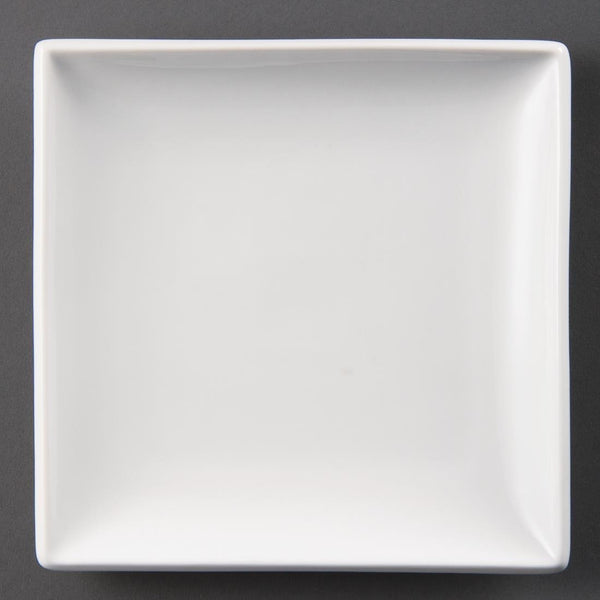 Olympia Whiteware Square Plate - 24cm 9 1/2" (Box 12) U155 - Whisk Hospitality - U155