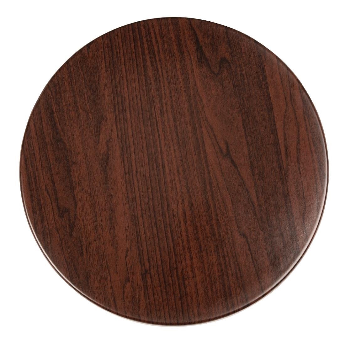 Bolero Round 600mm Table Top (Dark Brown) GG643 - Whisk Hospitality - GG643