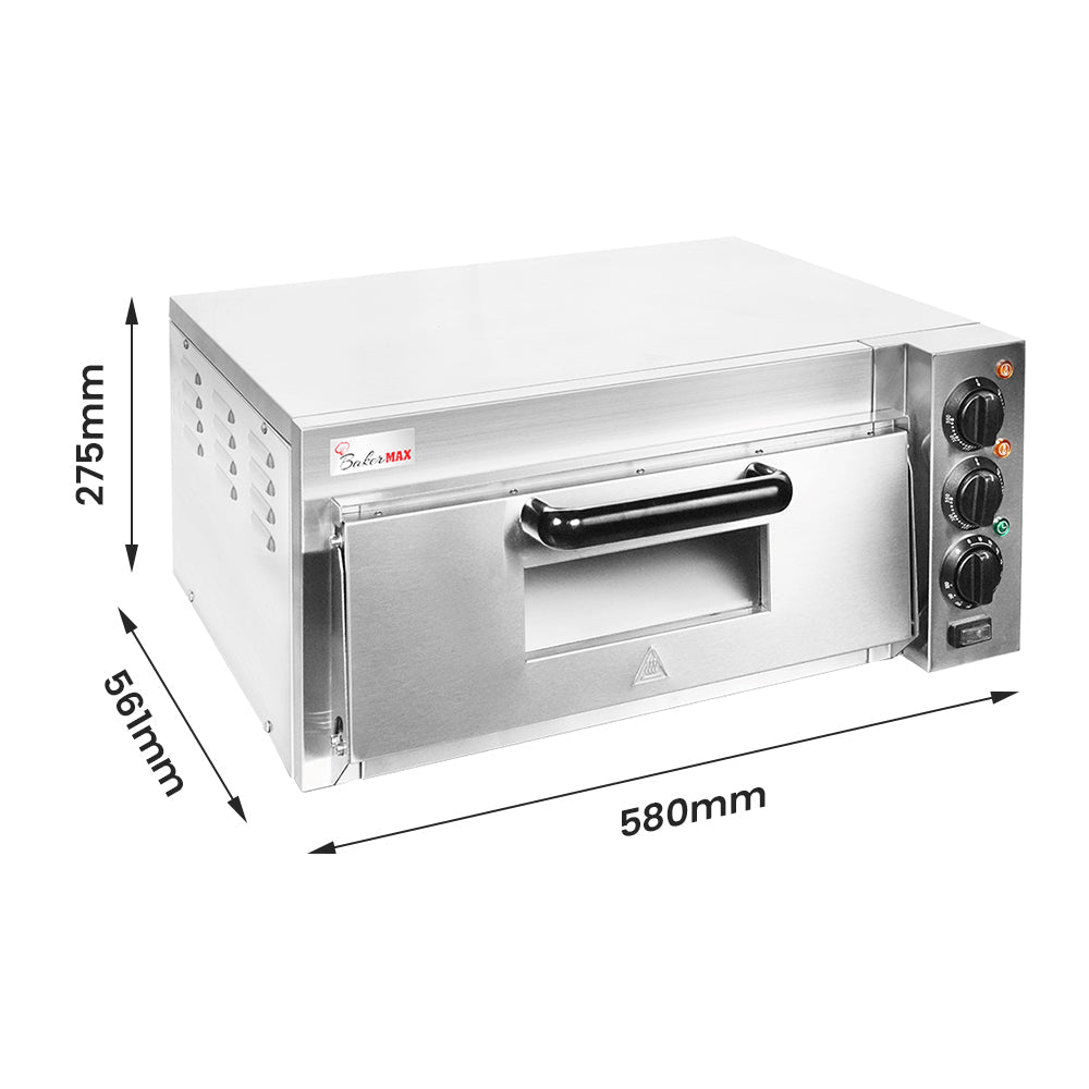 BakerMax Compact Countertop Single Deck Electric Pizza Oven - EP-1T - Whisk Hospitality - EP-1T