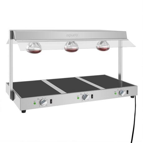 Apuro Food warmer with Gantry - 3 x GN 1/1 HT761-A - Whisk Hospitality - HT761-A