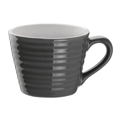 Olympia Cafe Mug Charcoal Ripple - 230ml (Box 6) DH639 - Whisk Hospitality - DH639