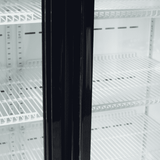 Bromic Upright Display Fridge - 960L - 2 Doors - Flat Glass - Cassette - Black - Whisk Hospitality - GM1000LBCAS