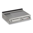 BARON 3 Burner Gas Fry Top With 2/3 Smooth 1/3 Ribbed Mild Steel Plate And Thermostatic Control - Whisk Hospitality - Q90FTT/G1220
