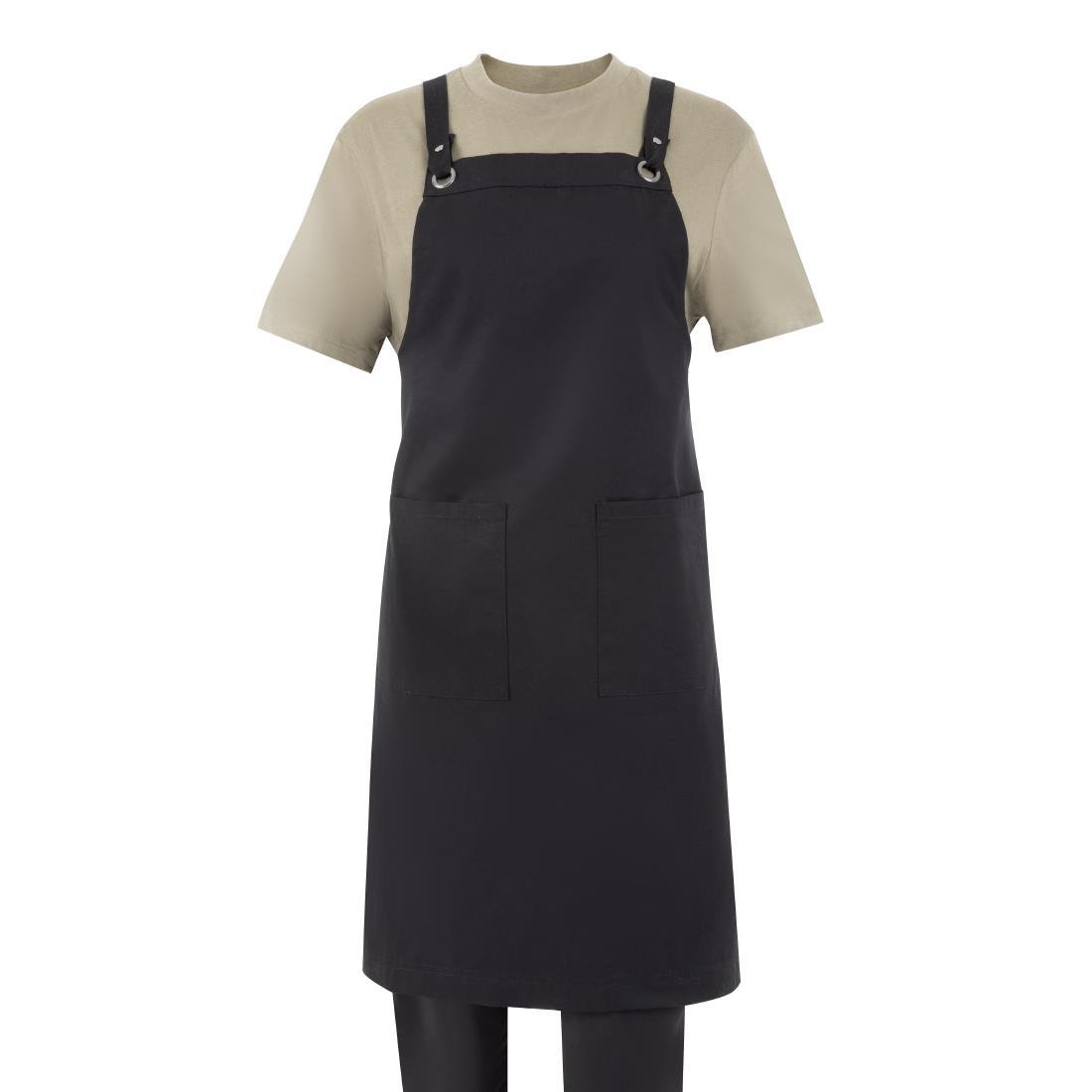 Southside Cotton Canvas Bib Apron Black BA204 - Whisk Hospitality - BA204