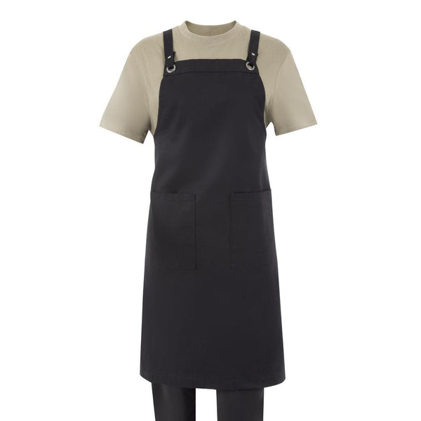 Southside Cotton Canvas Bib Apron Black BA204 - Whisk Hospitality - BA204