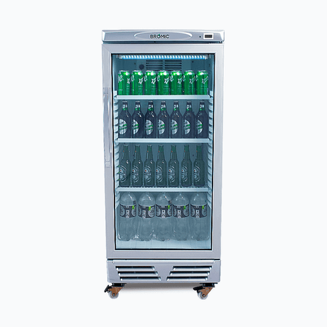Bromic Upright Display Fridge - 215L - 1 Door - Flat Glass - Whisk Hospitality - GM0220-NR