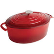 Vogue Oval Casserole Red - 5Ltr 110h x 243w x 295mm d GH313 - Whisk Hospitality - GH313