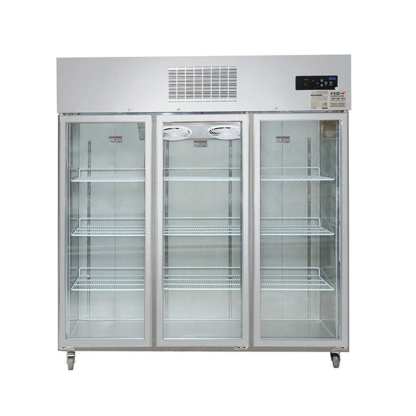 Thermaster SUCG1500 Three Door Upright Display Fridge - Whisk Hospitality - SUCG1500