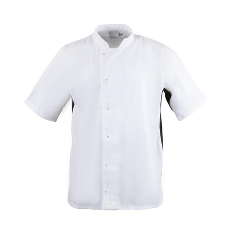 Whites Nevada Chefs Jacket White with Black Contrast - Size M A928 - M - Whisk Hospitality - A928-M