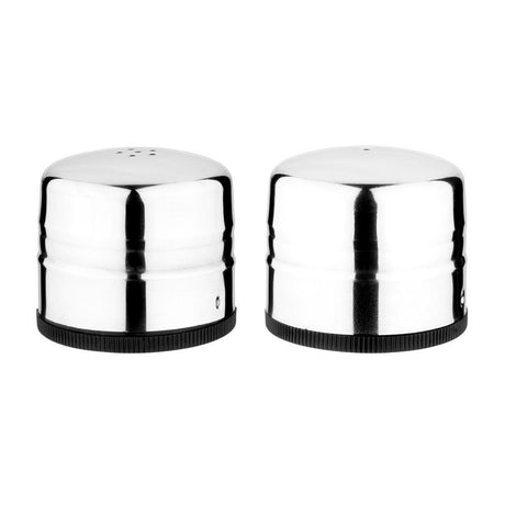 Jumbo Salt & Pepper Shaker Set St/St P044 - Whisk Hospitality - P044