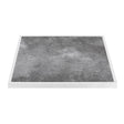 Bolero Dark Stone Effect Outdoor Fibre Glass Table Top White Trim - 700mm FU517 - Whisk Hospitality - FU517