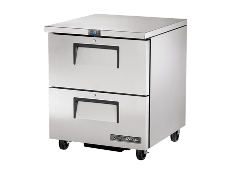 True Refrigeration Undercounter Foodservice Freezer, 2 Drawers - TUC - 27F - D - 2 - HC - Whisk Hospitality - TUC-27F-D-2-HC