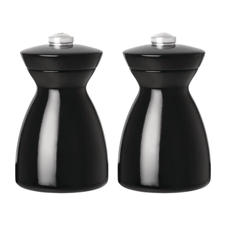 Olympia dark wood salt and pepper mill set black GF258 - Whisk Hospitality - GF258