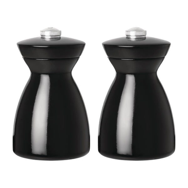 Olympia dark wood salt and pepper mill set black GF258 - Whisk Hospitality - GF258