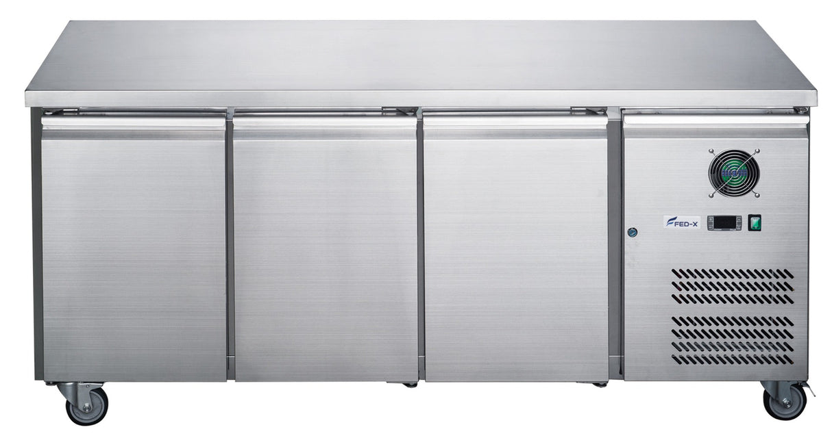 FED - X S/S Three Door Bench Freezer - XUB6F18S3V - Whisk Hospitality - XUB6F18S3V
