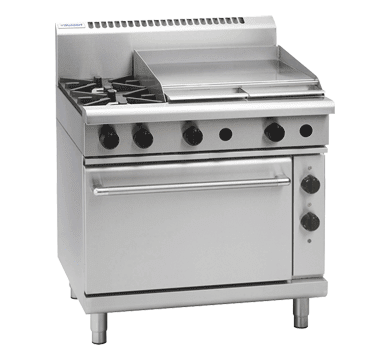 Waldorf 800 Series Rnl8616Ge 900Mm Gas Range Electric Static Oven Low Back Version - Whisk Hospitality - RNL8616GE