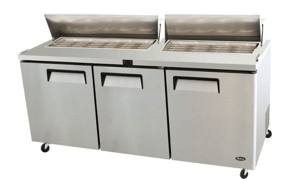 Atosa 3DOOR SANDWICH PREPTABLE FRIDGE 1846MM MSF8308 - Whisk Hospitality - MSF8308