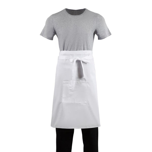Whites Bistro Apron White - 1000x700mm 39.4x27.5" B132 - Whisk Hospitality - B132