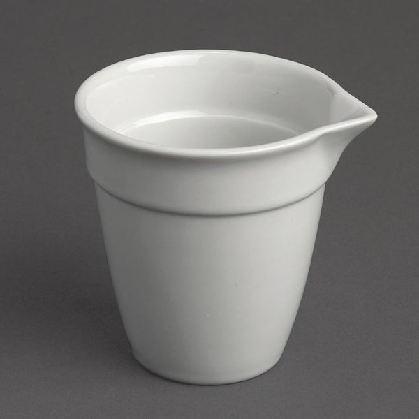Olympia Bistro Milk Jug White - 100ml 3.5oz (Box 12) CL115 - Whisk Hospitality - CL115