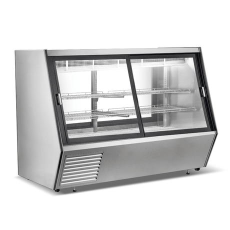 Bonvue Dual - Access Refrigerated Deli, Meat and Seafood Display Case - AMS - 21DD - Whisk Hospitality - AMS-21DD