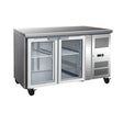 GN2100TNG - 2 Glass Door Gastronorm Bench Fridge - Whisk Hospitality - GN2100TNG