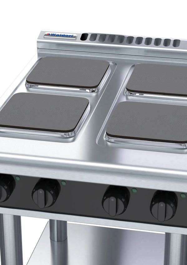 Waldorf Bold Rnlb8400Se Ls 600Mm Electric Cooktop Sealed Hobs Low Back Version Leg Stand - Whisk Hospitality - RNLB8400SE-LS