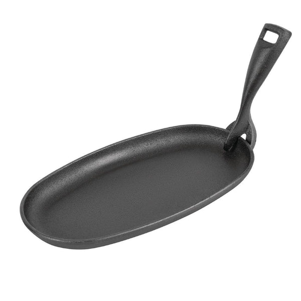 Olympia Cast Iron Oval Sizzle Platter - 240x140mm GG133 - Whisk Hospitality - GG133