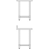 Vogue Table St/St - 600x600mm 23 1/2x23 1/2" (60mm Upstand) T379 - Whisk Hospitality - T379