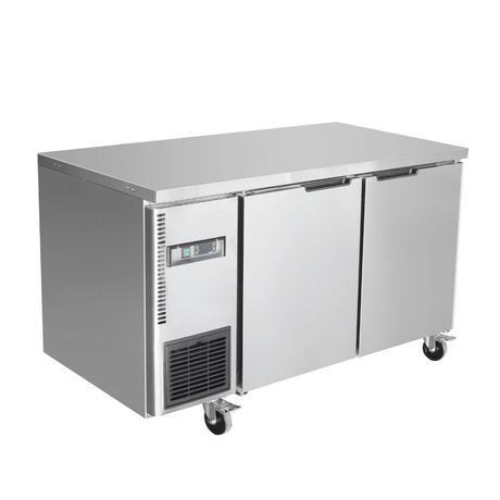 Thermaster Stainless Steel Double Door Workbench Fridge - TS1200TN - Whisk Hospitality - TS1200TN