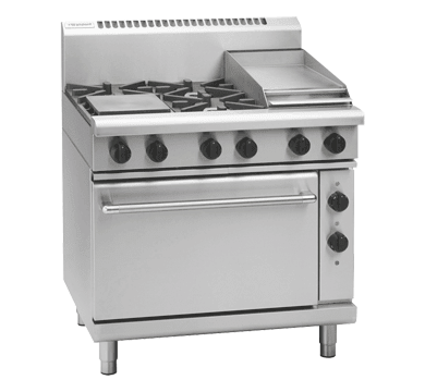 Waldorf 800 Series Rnl8613Ge 900Mm Gas Range Electric Static Oven Low Back Version - Whisk Hospitality - RNL8613GE