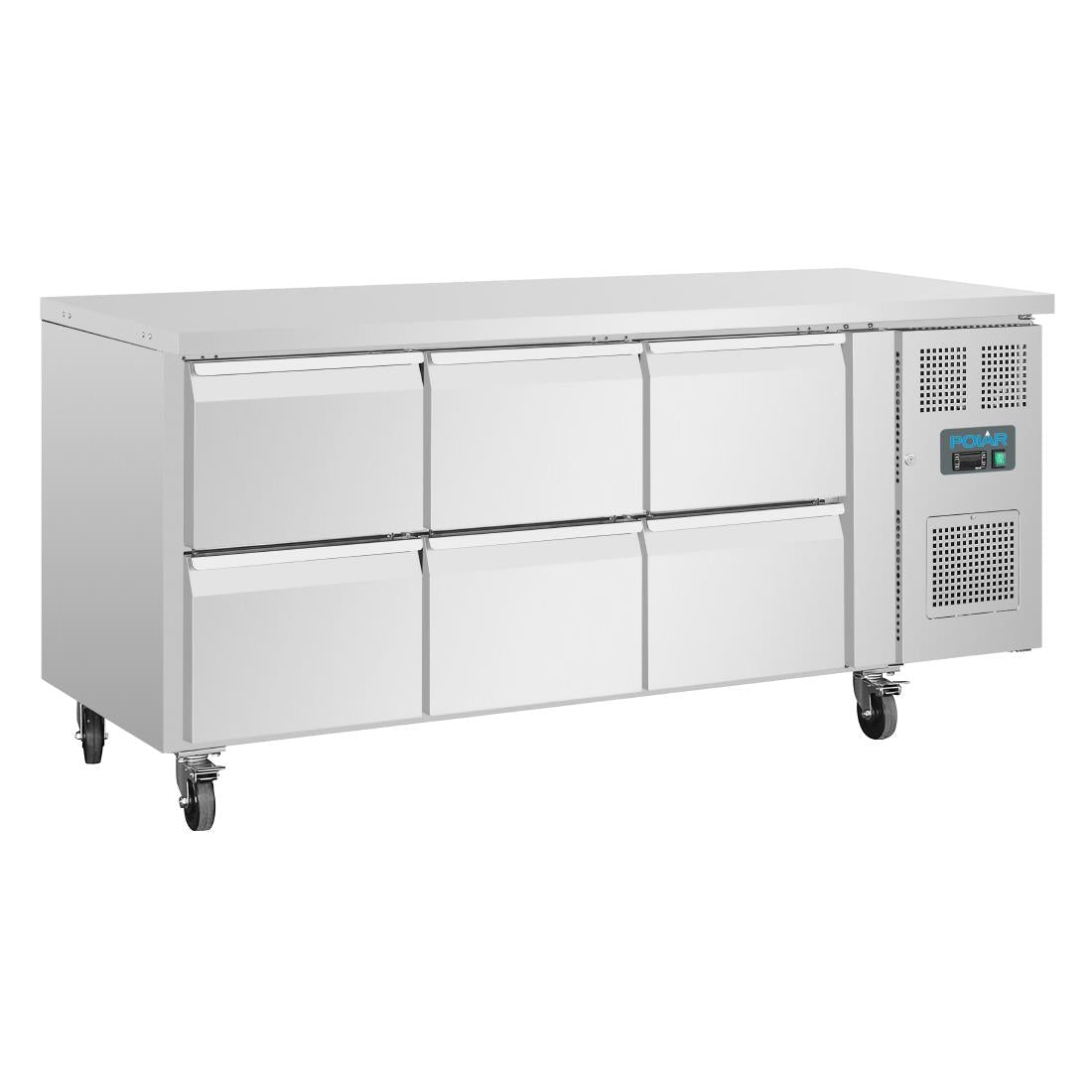 Polar U - Series Six Drawer Gastronorm Counter Fridge DA548 - A - Whisk Hospitality - DA548-A