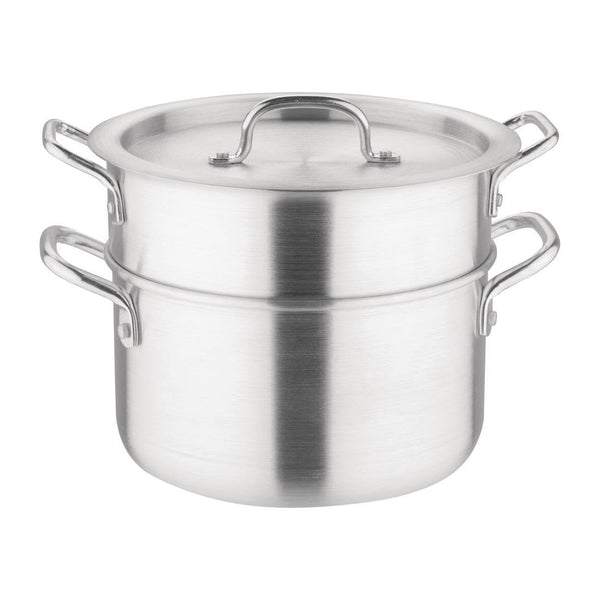 Vogue Double Boiler No Spout - 4Ltr 135fl oz (incl Lid) K643 - Whisk Hospitality - K643