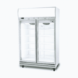Bromic Upright Display Fridge - 976L - 2 Doors - Flat Glass - Lightbox - Whisk Hospitality - GD1000LF
